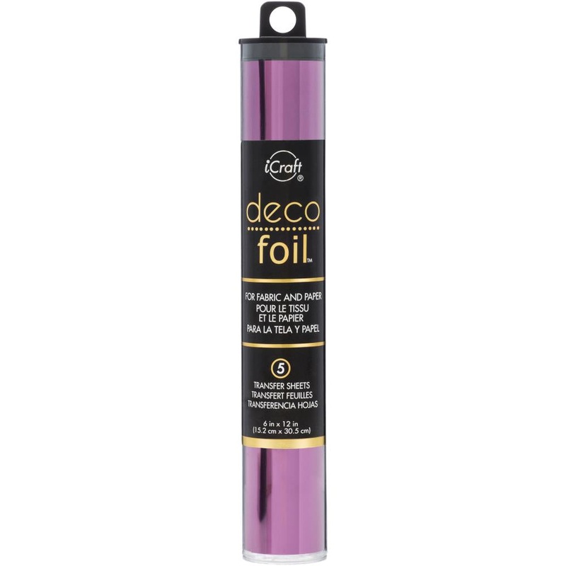 Deco Foil Transfer Sheets 6X12 5/Pkg Plum