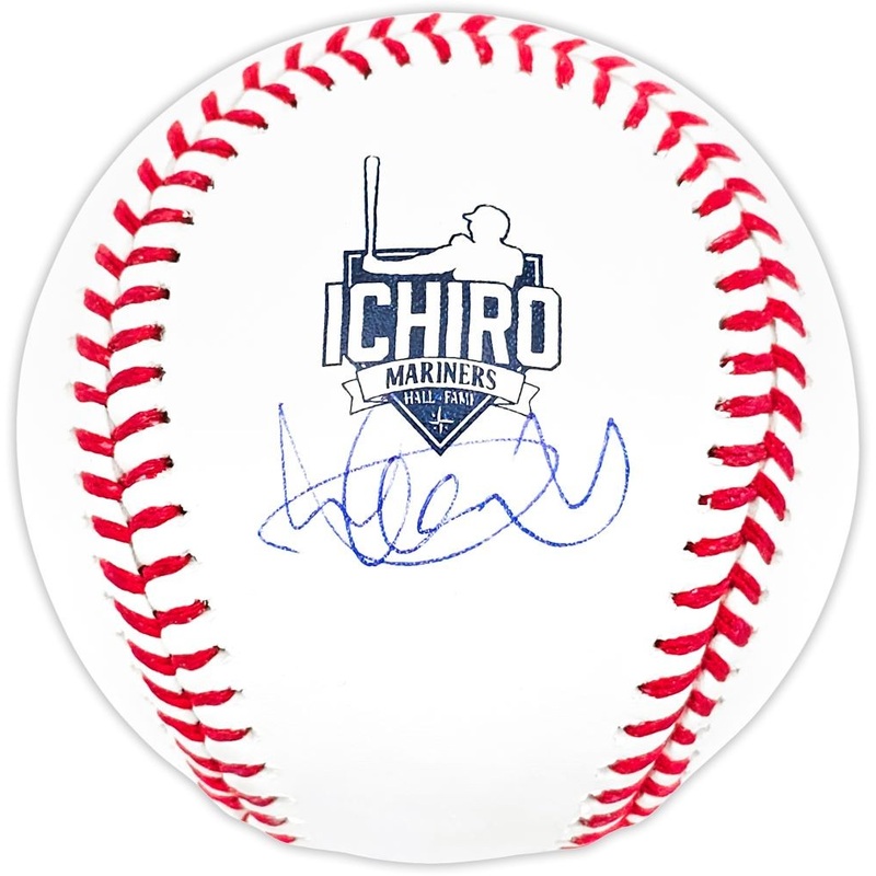 Ichiro Suzuki Signed Seattle Mariners Hall Of Fame Logo Baseball Ichiro COA