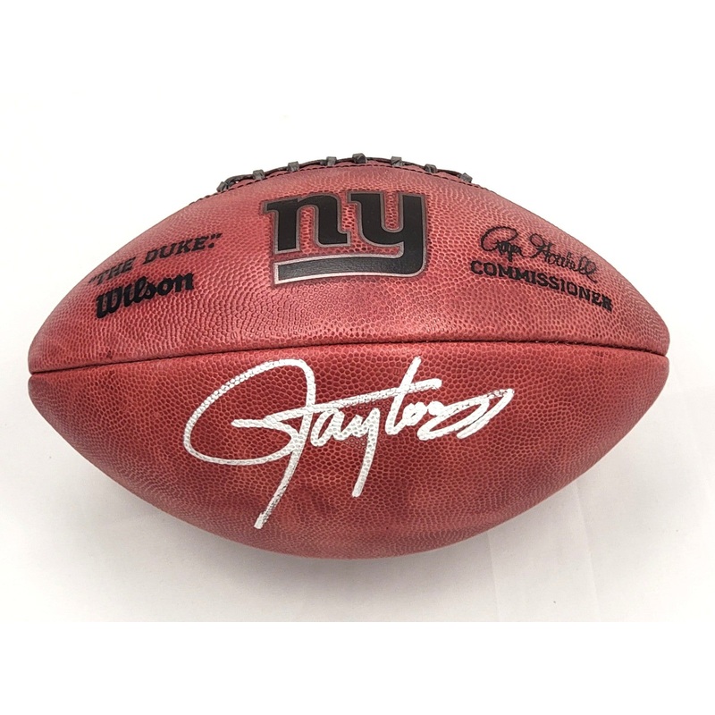 Lawrence Taylor Signed New York Giants The Duke NFL Metallic Football Beckett
