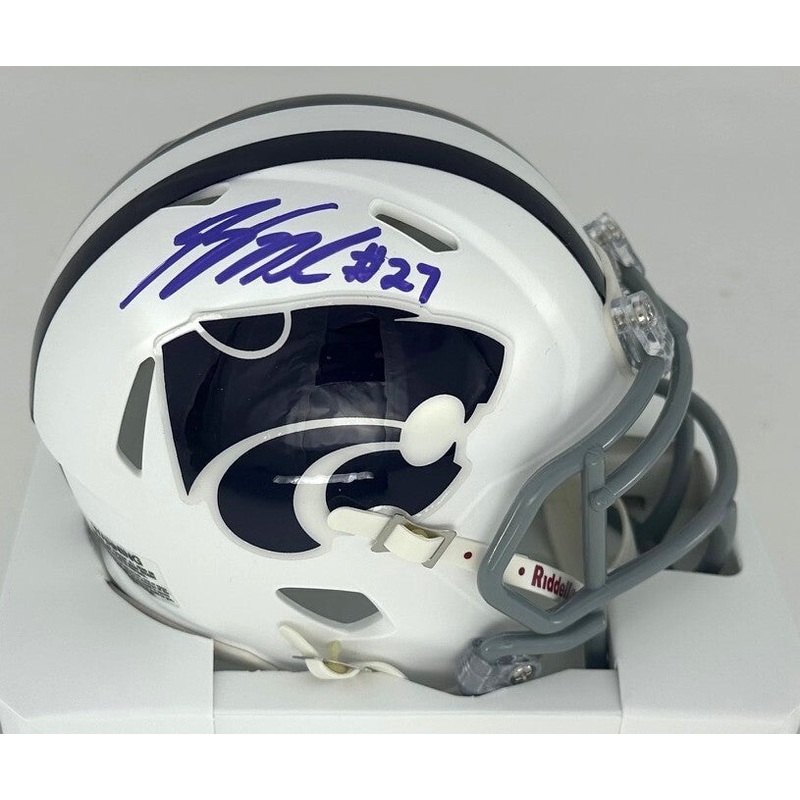 Packers JORDY NELSON Signed KANSAS STATE WILDCATS White Mini Helmet AUTO – BAS