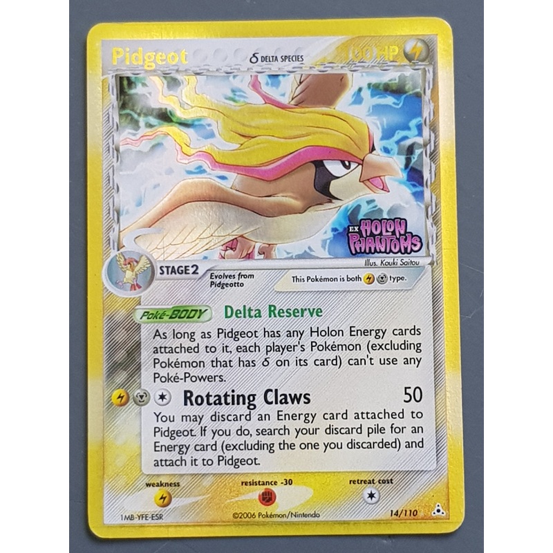 Pokemon Holon Phantoms Pidgeot #14/110 Reverse Holo Trading Card