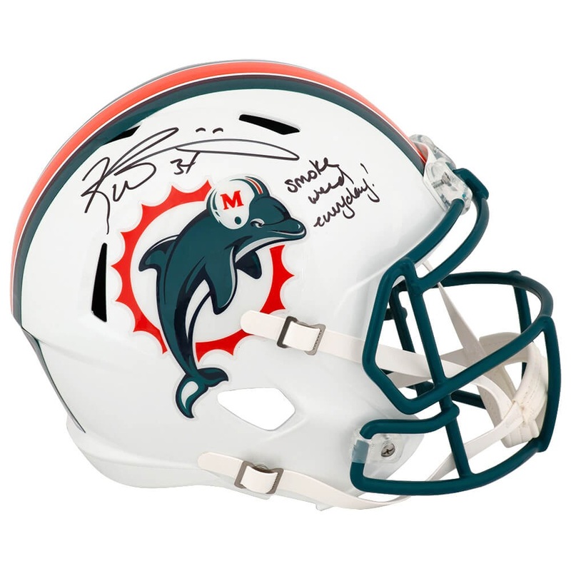 Ricky Williams Signed Dolphins Riddell F/S Replica Helmet w/Smoke… – (SS COA)