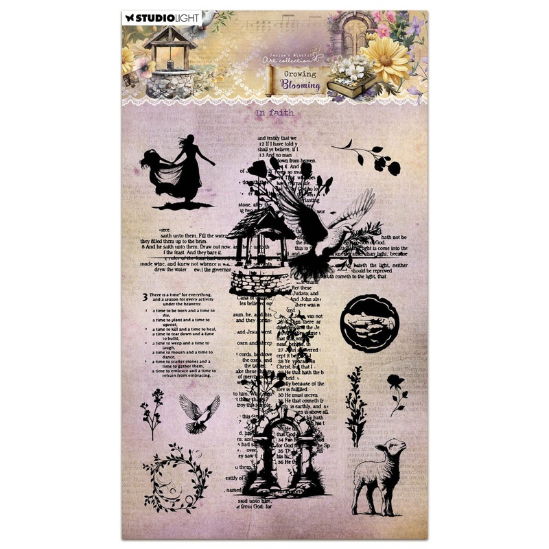 Studio Light Jenine’s Mindful Art – Growing & Blooming – Clear Stamp – In Faith