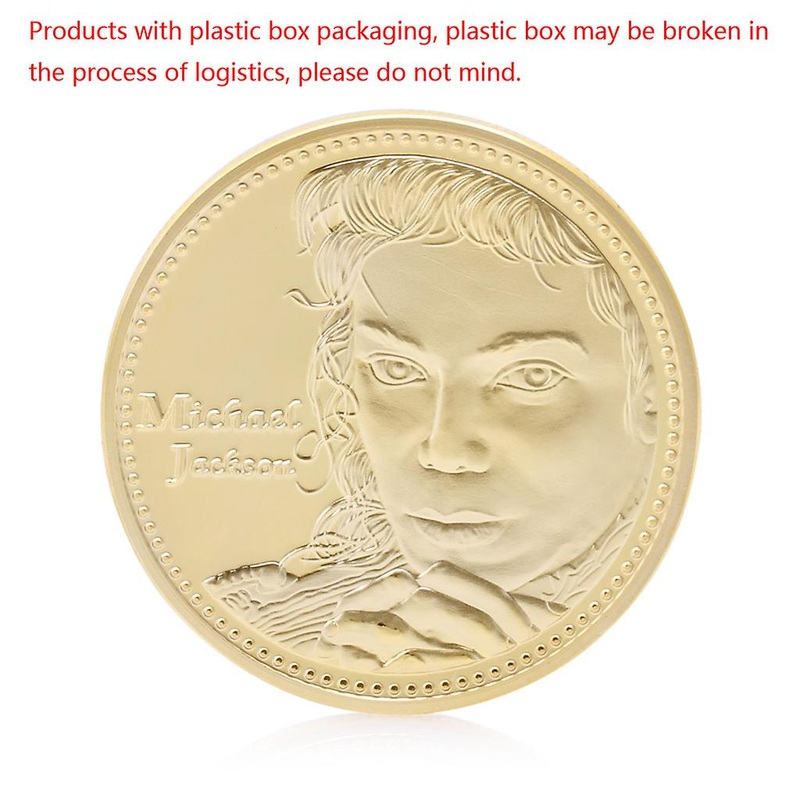 The King of Popular Thriller Moonwalk Commemorative Coin Gold Plated Metal Antique Coins Enthusiast Gifts for Collector
