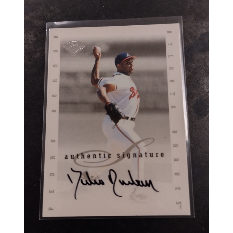 1996 Donruss Leaf Baseball Signature Series Pedro Borbon Autograph Trading Card