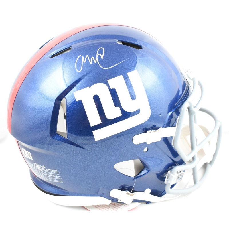 Abdul Carter Autographed Giants F/S Speed Authentic Helmet – Beckett W Hologram