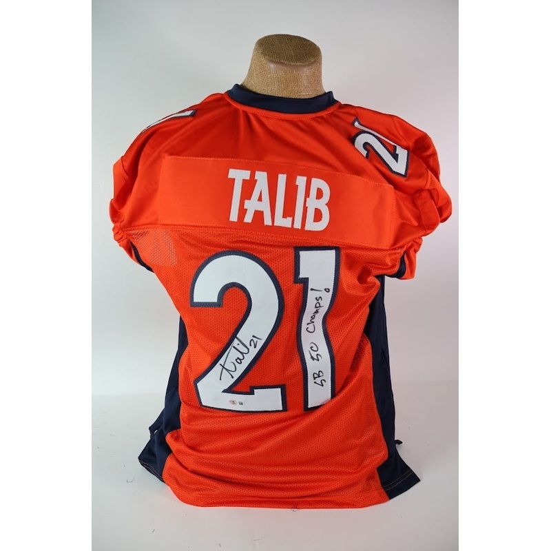 Aqib Talib Autographed Broncos Custom Orange Jersey w/ SB Inscription Beckett