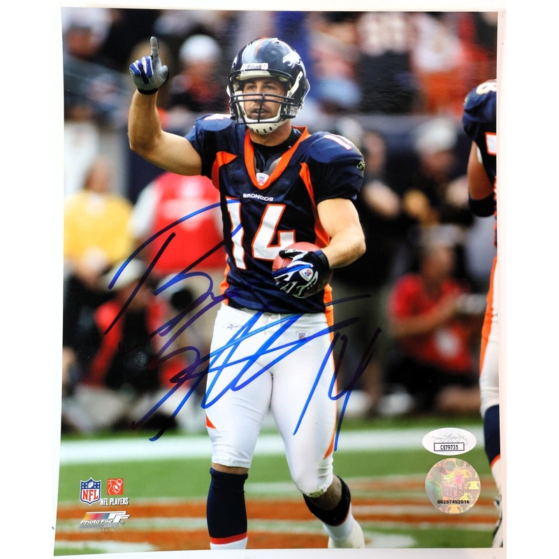 Brandon Stokley Autographed Denver Broncos 8×10 Photo JSA COA