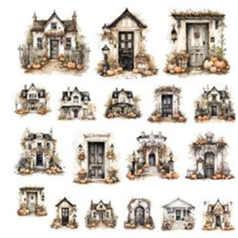 Simply Stated – Skeleton Party Houses Ephemera