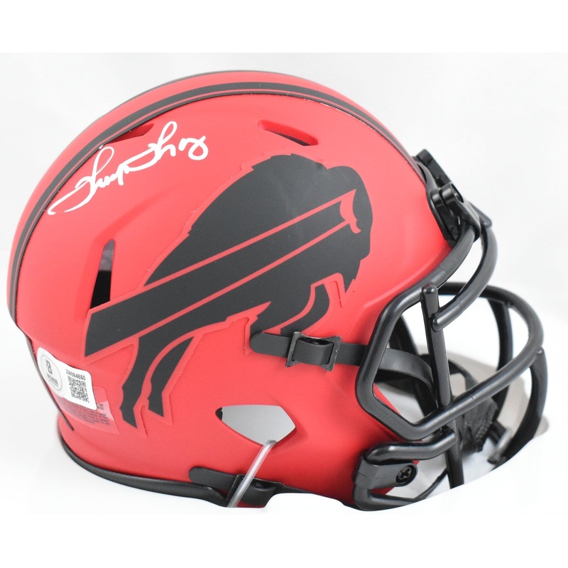 Thurman Thomas Autographed Buffalo Bills Rave Speed Mini Helmet – Beckett W Holo