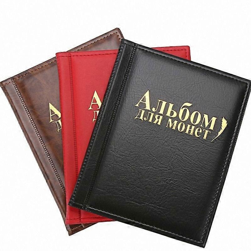 100-Page Coin Album, 250 Pockets, Coin Storage & Collectors Book  Brown