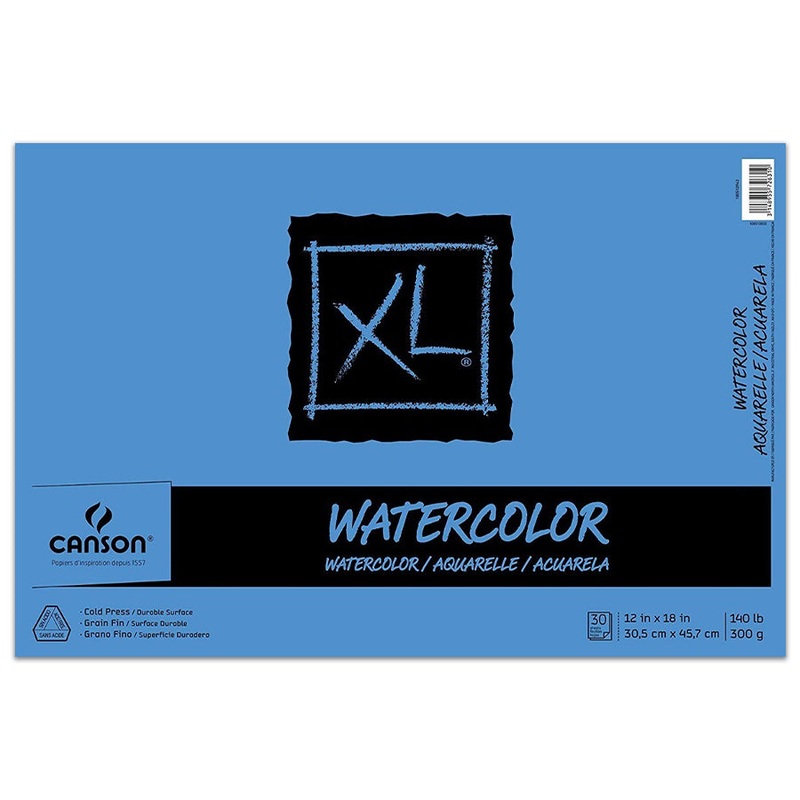 Canson XL Watercolor Pads, 12 x 18 – 30 Shts./Pad