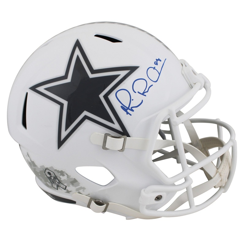 Cowboys Michael Irvin Signed Salute To Service III F/S Speed Rep Helmet BAS Wit