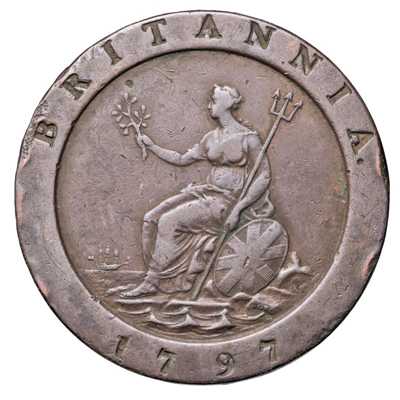 Great Britain George III 1797 Cartwheel Twopence F
