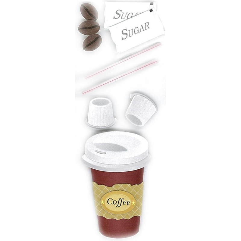 Jolee’s By You Dimensional Stickers Coffee