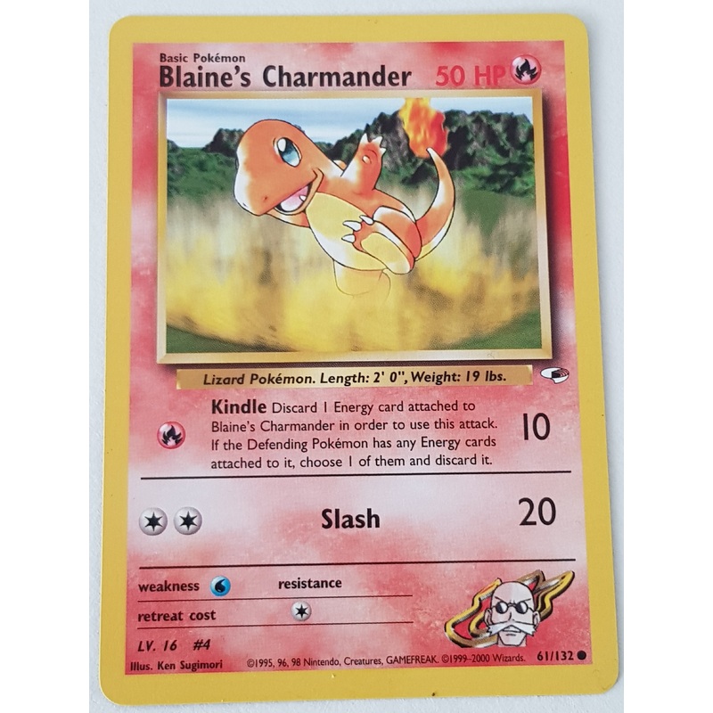 Pokemon Gym Heroes Blaine’s Charmander #61/132 Trading Card