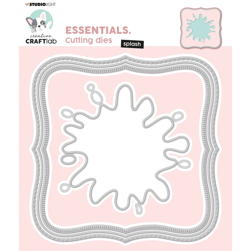 Studio Light Creative  CraftLab Cutting Die Square Splash Essentials 150x150x1mm 7.87×6.69×0.04 inch 4 PC nr.540