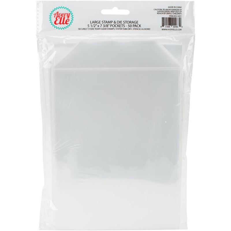 Avery Elle Stamp & Die Storage Pockets 50/Pkg Large 5.5X7.375