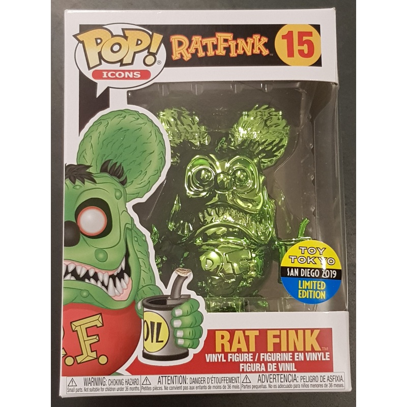 Funko Pop! RatFink #15 Toy Tokyo Exclusive Chrome Vinyl Figure