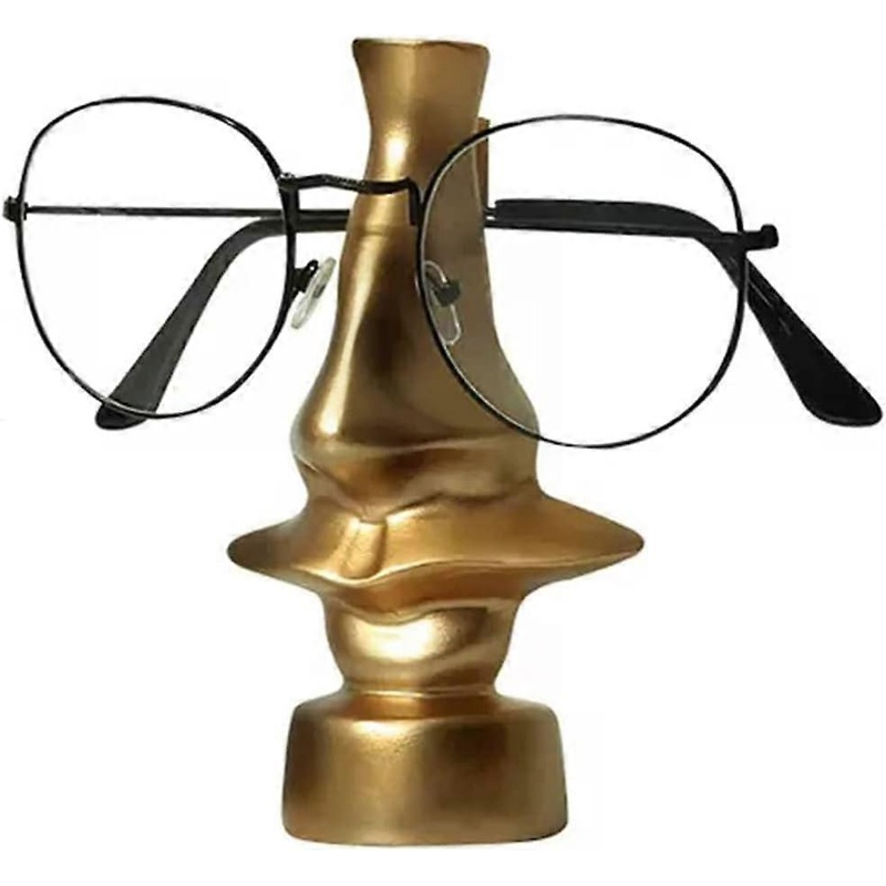 Nose Shape Glasses Holder Stand for Multiple Glasses Resin Creative Eyeglasses Holder with Decorative Glasses for Readers Glasses Display Rack for Hom