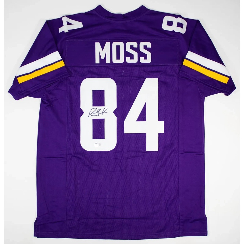 Randy Moss Signed Minnesota Vikings Jersey (Beckett) 6xPro Bowl Wide Receiver