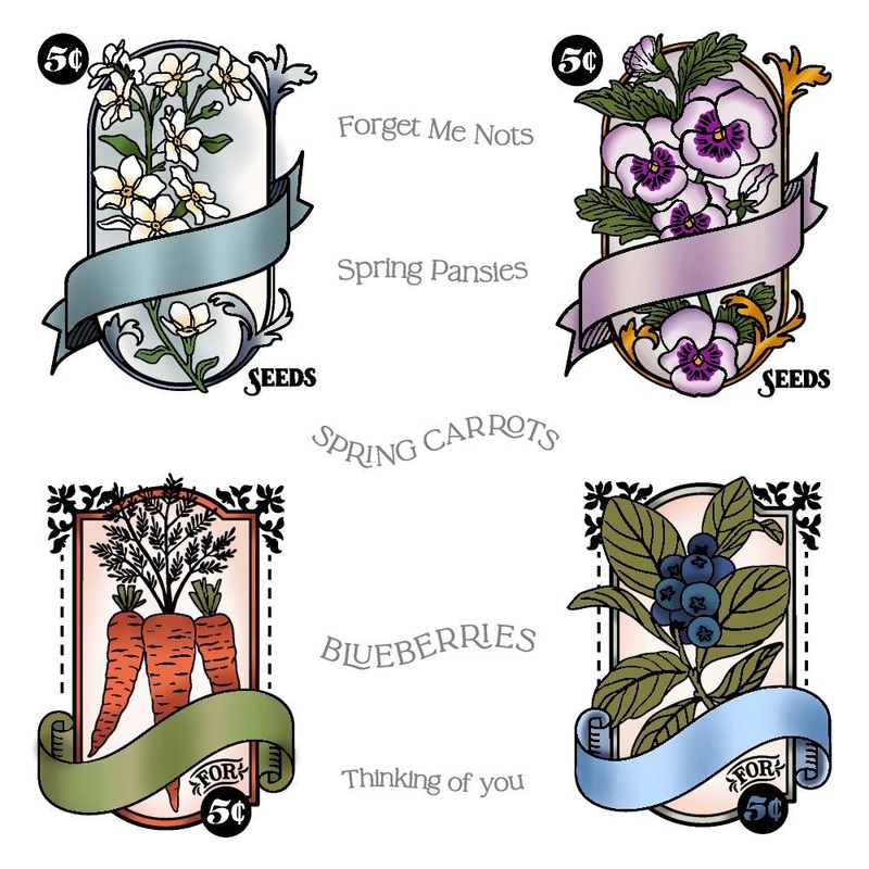 Spring Seeds – 6×8 Stamp Set