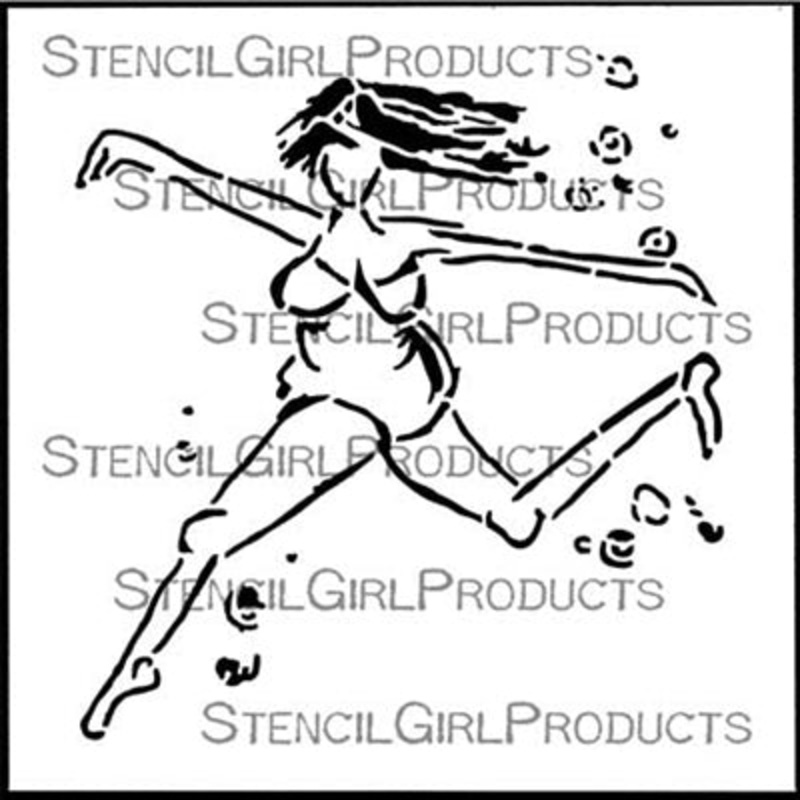 StencilGirl Products Loose Woman #2 Small 6×6