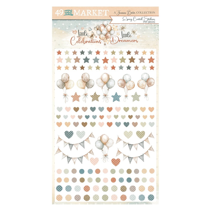 49 and Market Little Dreamer / Little Celebrations Epoxy Stickers