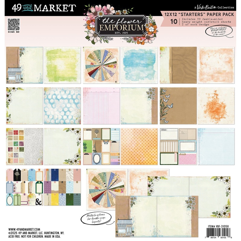 49 and Market The Flower Emporium 1212 Starters Paper Pack