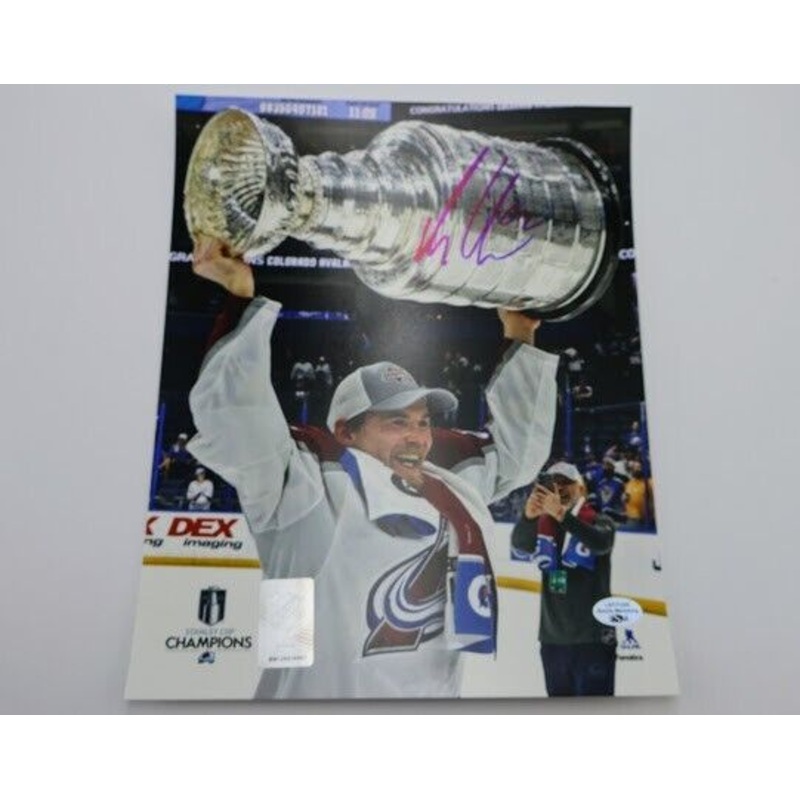Artturi Lehkonen Autographed Avs 8×10 Holding the Stanley Cup LSM COA