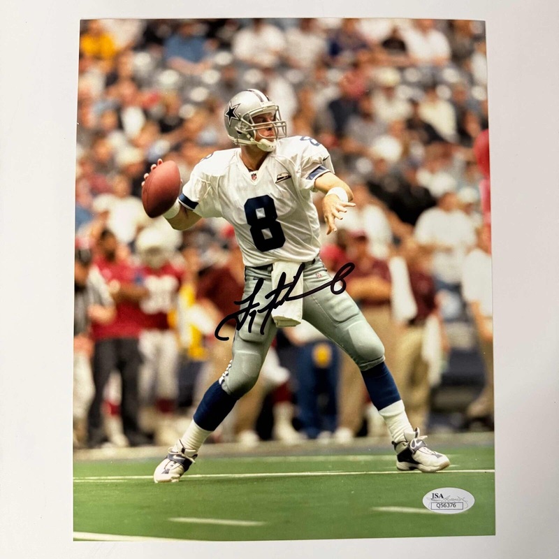 Autographed/Signed Troy Aikman Dallas Cowboys 8×10 Football Photo JSA COA