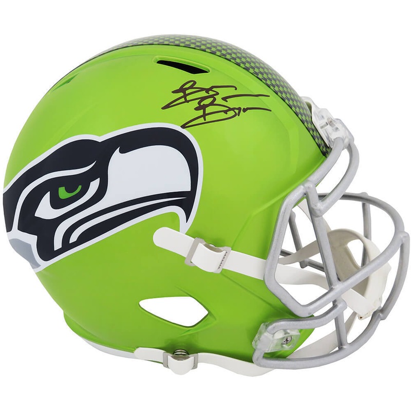 Brian Bosworth Signed Seahawks FLASH Riddell Full Size Speed Rep Helmet (SS COA)