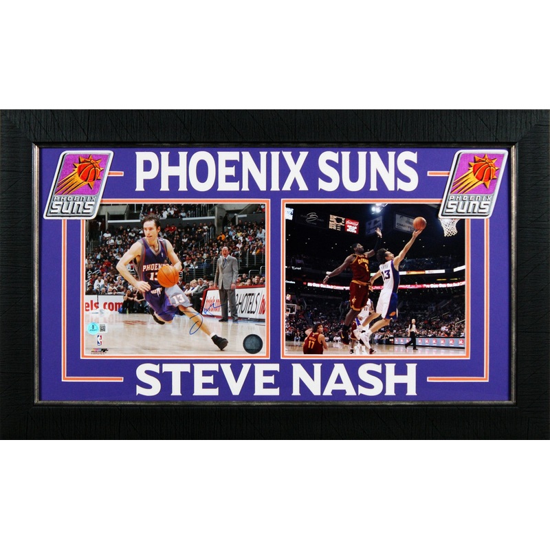 Suns Steve Nash Authentic Signed 8×10 Framed Photo Autographed BAS #BR54786
