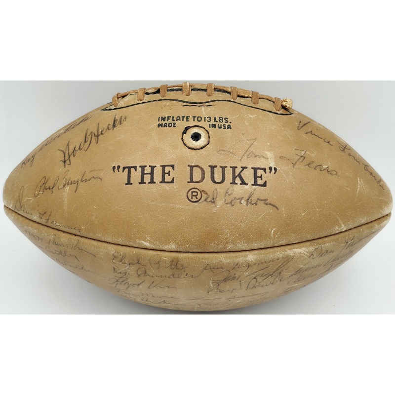 1965 NFL Champion Packers Autographed Football 49 Sigs Lombardi Beckett AE36395