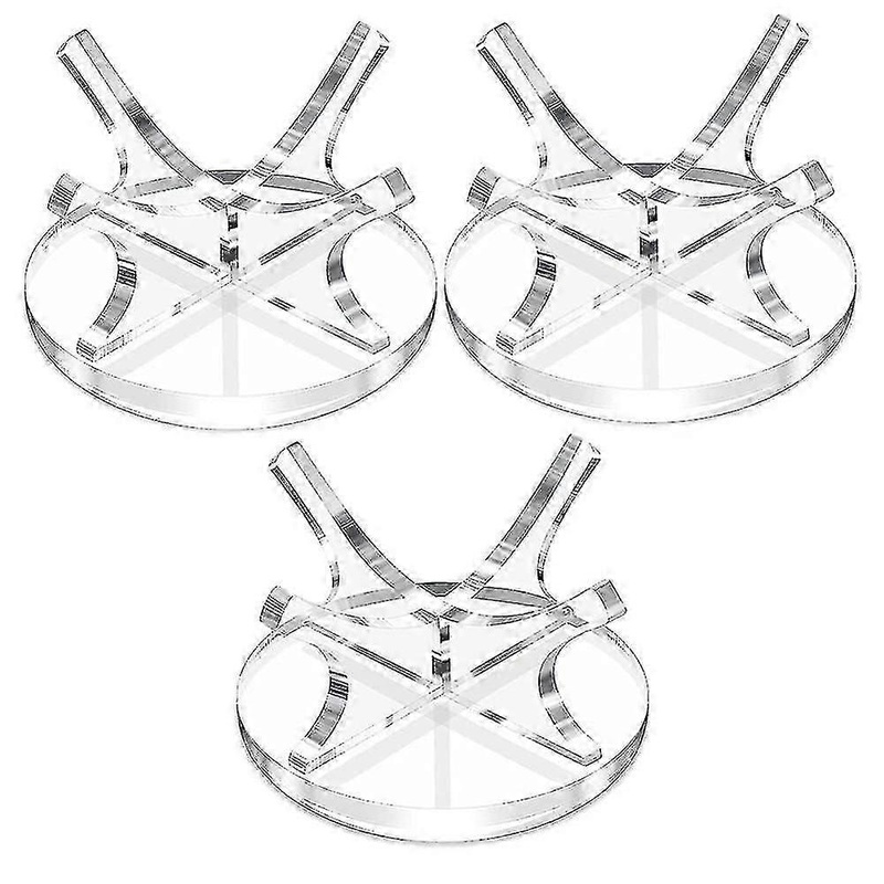 3 Pieces Acrylic Small Ball Stand Holder Sport Ball Display Rack For Baseball Golf Softball Tennis