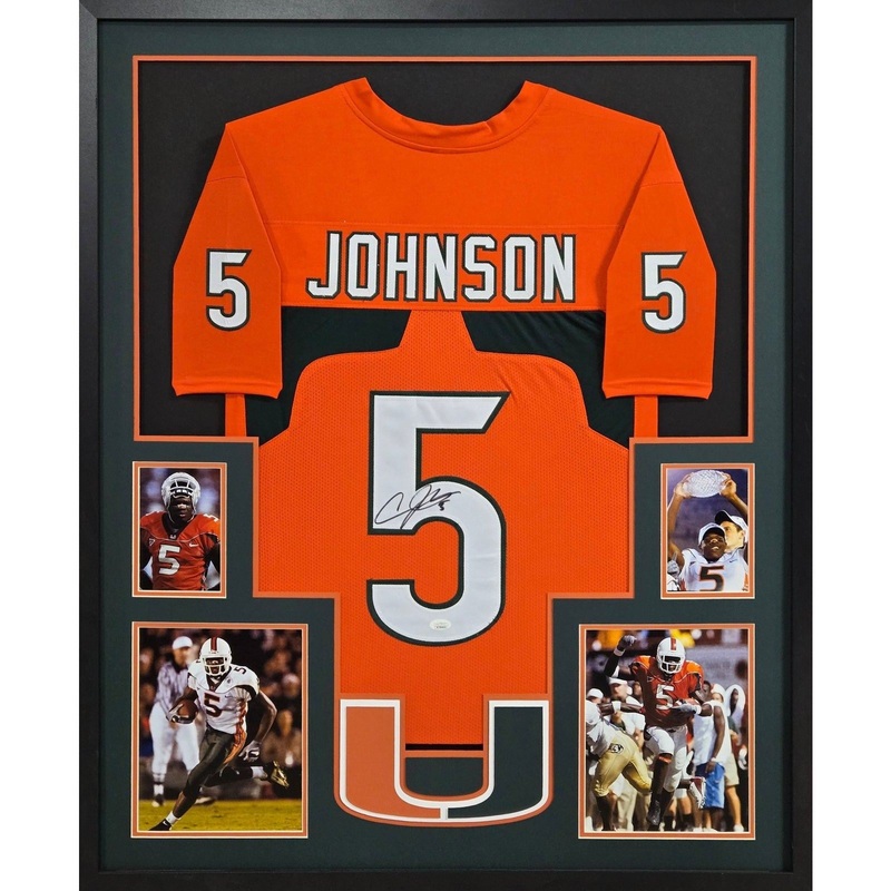 Andre Johnson Autographed Signed Framed Miami Jersey BECKETT