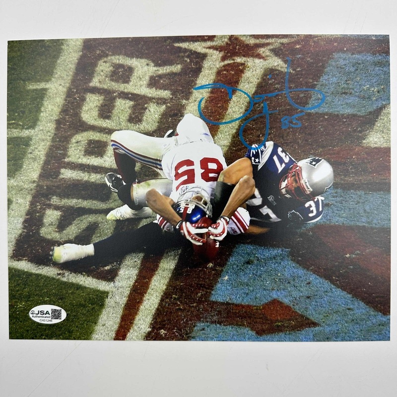 Autographed/Signed David Tyree The Catch Super Bowl XLII 8×10 Photo JSA COA