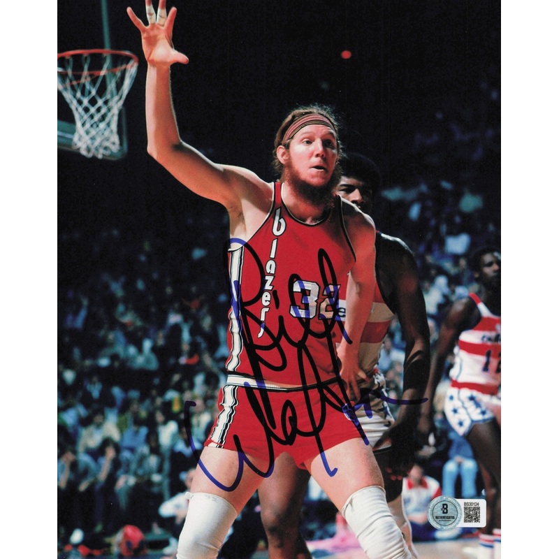 Bill Walton Autographed 8×10 Photo Portland Trail Blazers Beckett QR #BS30124