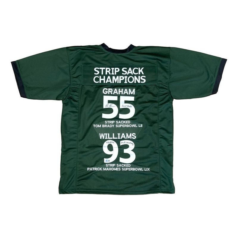 Brandon Graham Milton Williams Philadelphia Signed Jersey F Brady Mahomes BAS