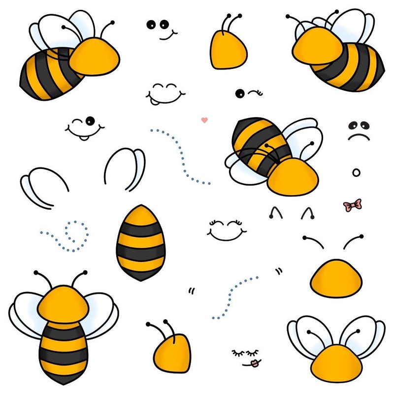 Build-A-Bee – 4×8 Stamp Set