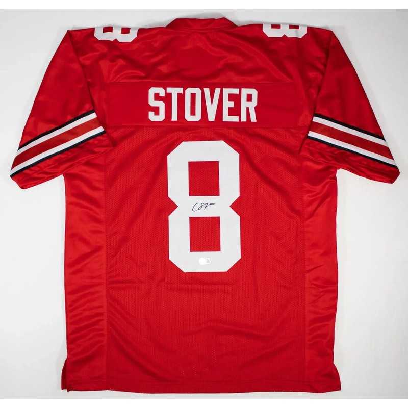 Cade Stover Signed Ohio State Buckeyes Jersey (Beckett) Houston Texans Tight End