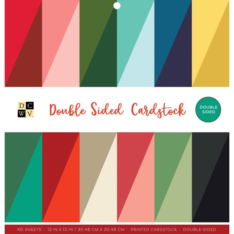 DCWV Double-Sided Cardstock Stack 12X12 40/Pkg Solid