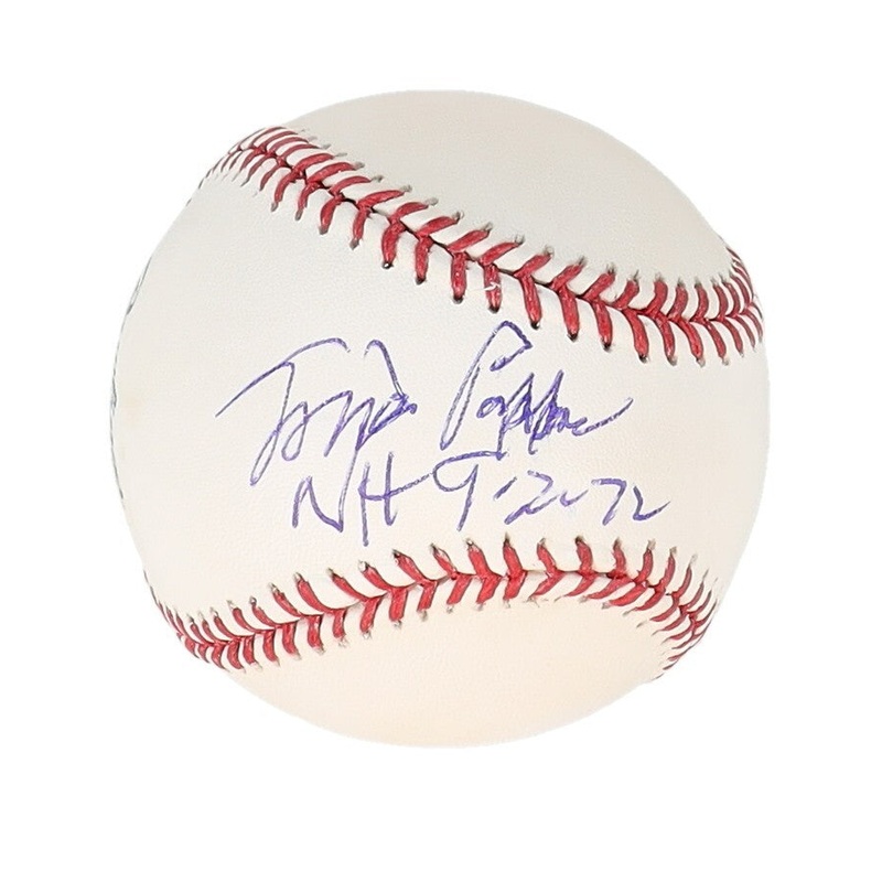 Milt Pappas Signed OML Baseball Inscribed NH 9-2-72 (JSA COA) Chicago Cubs