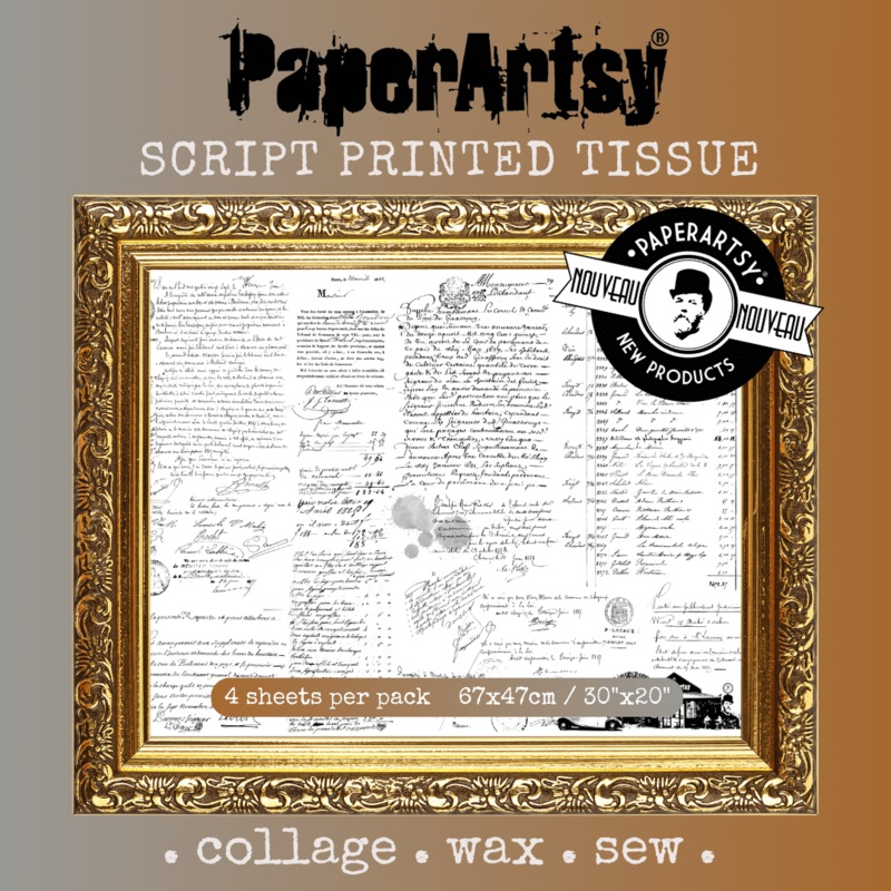 Paperartsy – Printed Tissue – Script