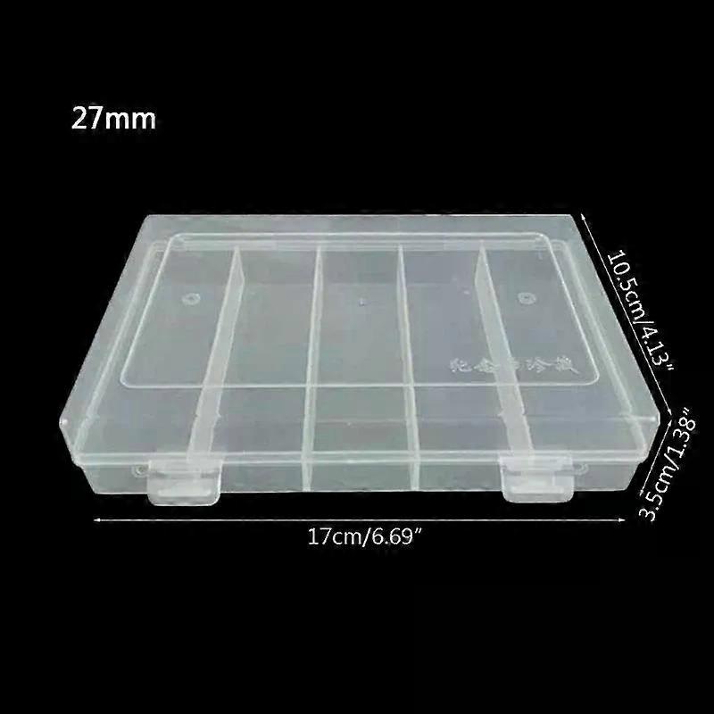 Rectangular Coin Case Coin Holder Empty Transparent Collection Case for Storage Coins Jewelry Rings Bead Button Hardware