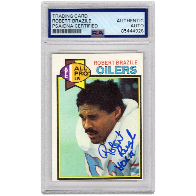 Robert Brazile Signed Oilers 1979 Topps Football Card #192 w/HOF – (PSA Slabbed)