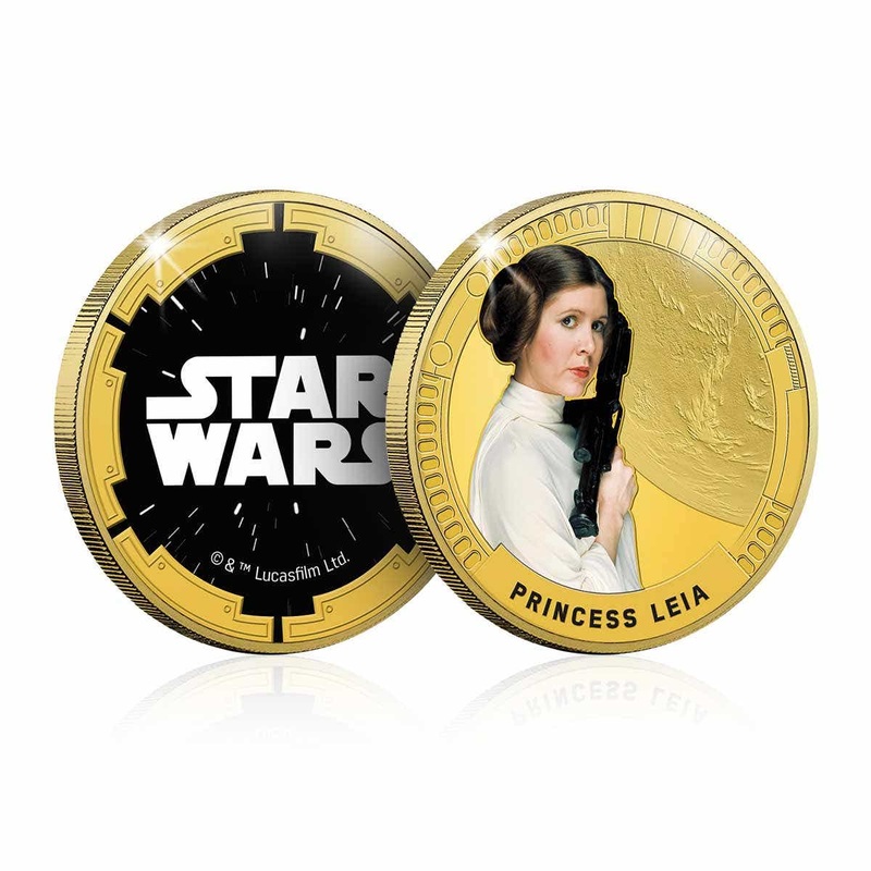 Star Wars Original Trilogy Princess Leia Gold-plated Prooflike Commemorative