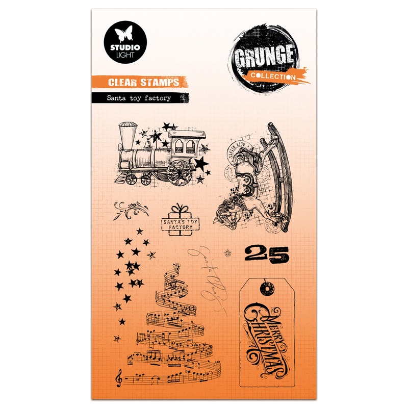 Studio Light Grunge – Clear Stamp Santa Toy Factory
