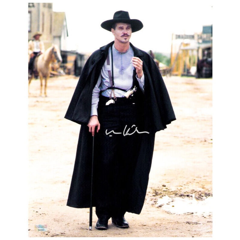 Val Kilmer Autographed 1993 Tombstone Doc Holliday Classic 11×14 Scene Photo