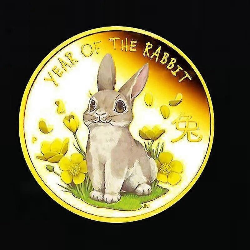 Year Of The Rabbit 2023 Commemorative Coin Collectibles Sticker Part Auspicious Badge Ancient Tradition